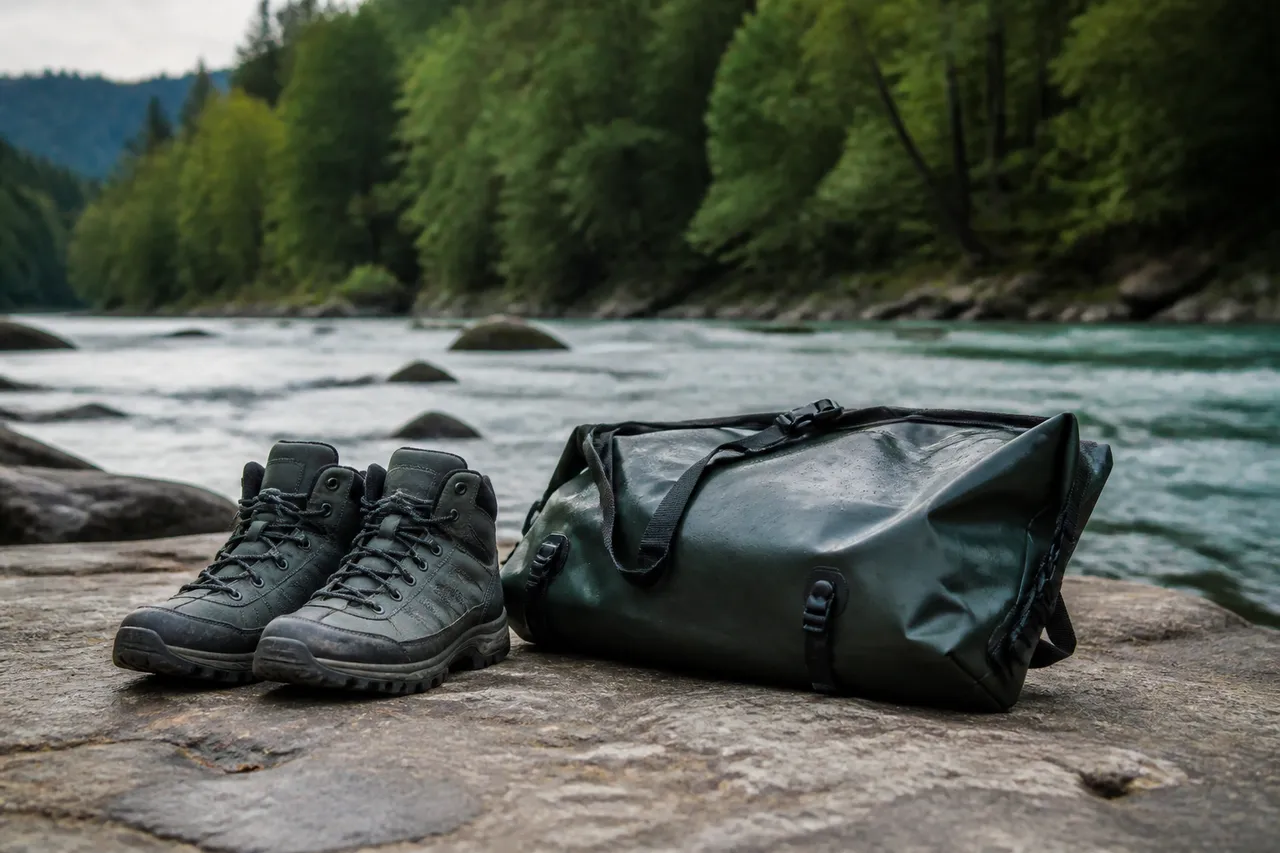 Chaussures de rando et sac étanche pour le Toulourenc