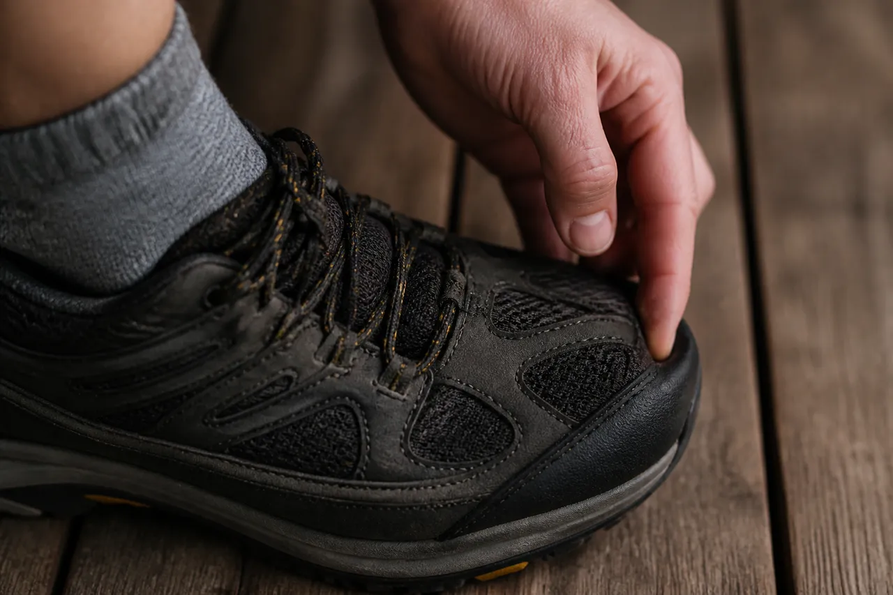 Essai de chaussure de randonnée pour la bonne pointure