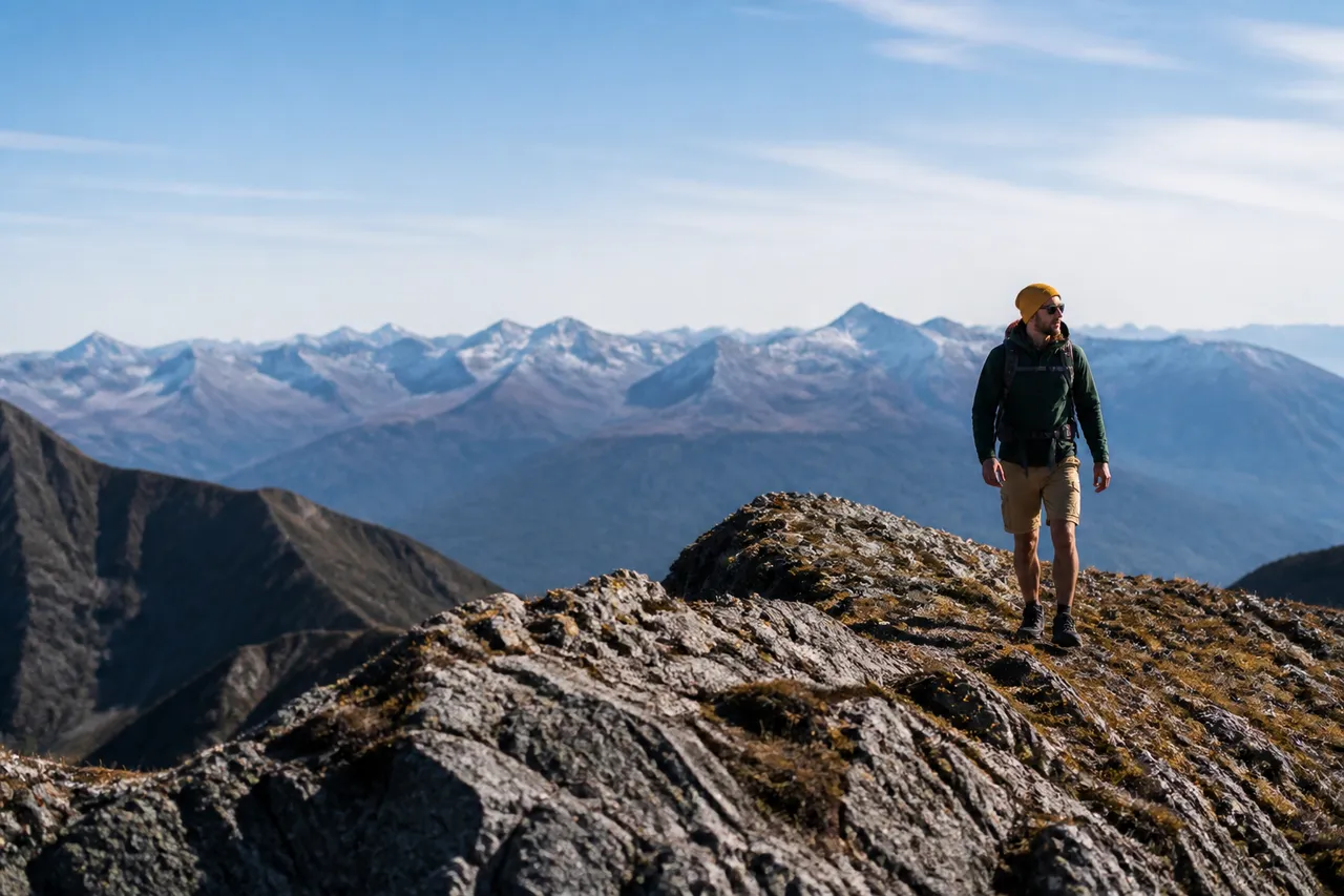 Randonnée des 3 Becs sur une crête rocheuse et ventée